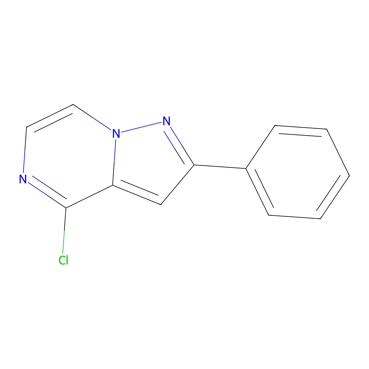 4-Chloro-2-phenylpyrazolo(1,5-a)pyrazine molecular structure, CAS 1019164-34-1