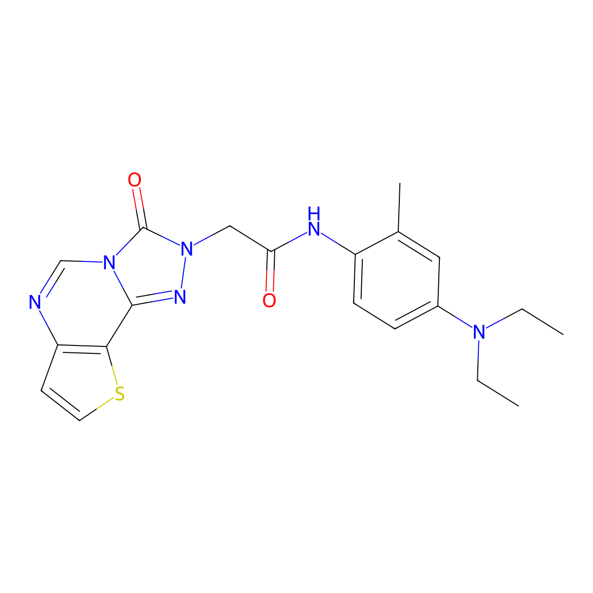 N-[4-(diethylamino)-2-methylphenyl]-2-{5-oxo-12-thia-3,4,6,8-tetraazatricyclo[7.3.0.0^{2,6}]dodeca-1(9),2,7,10-tetraen-4-yl}acetamide molecular structure, CAS 1019180-22-3