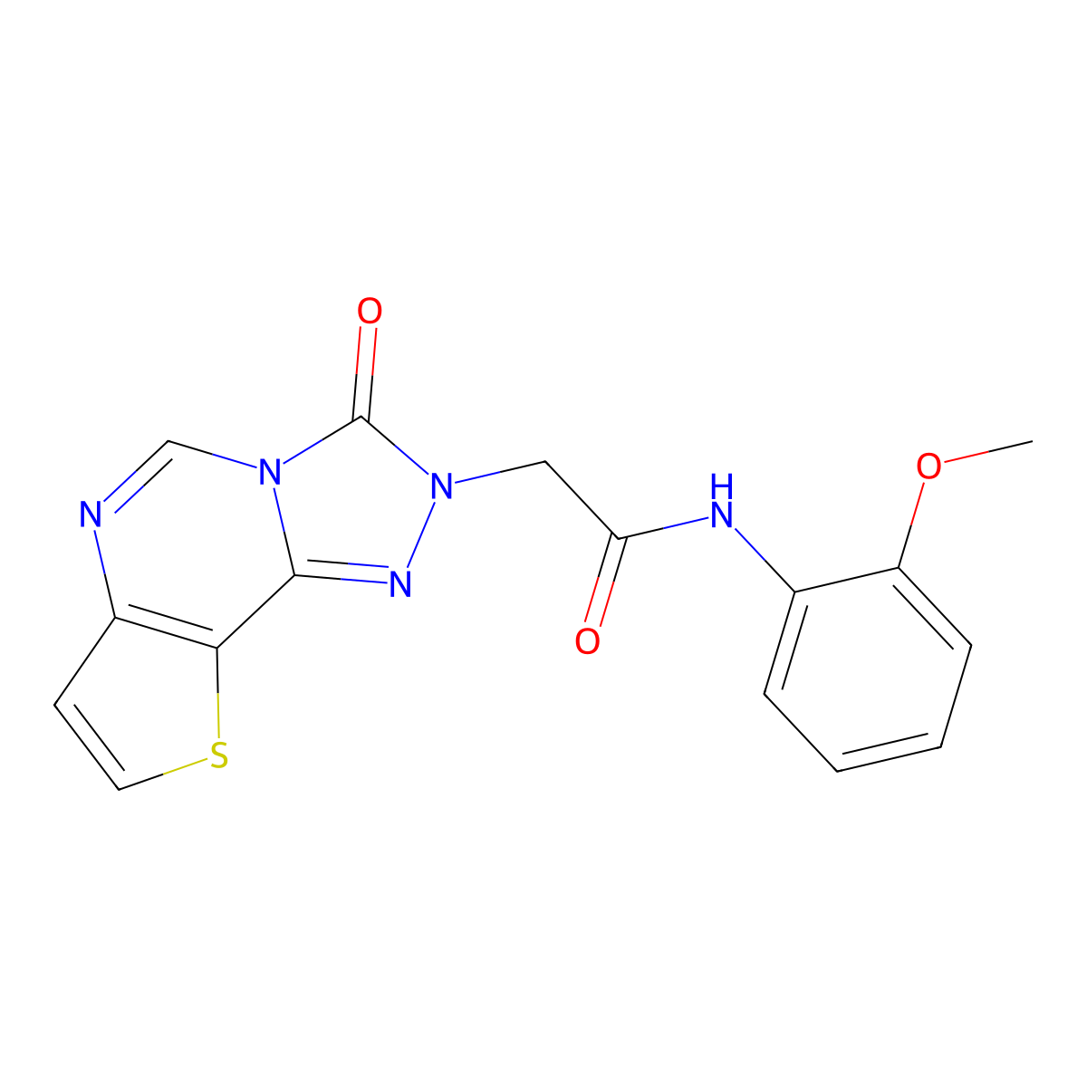 N-(2-methoxyphenyl)-2-(3-oxothieno[2,3-e][1,2,4]triazolo[4,3-c]pyrimidin-2(3H)-yl)acetamide molecular structure, CAS 1019180-30-3