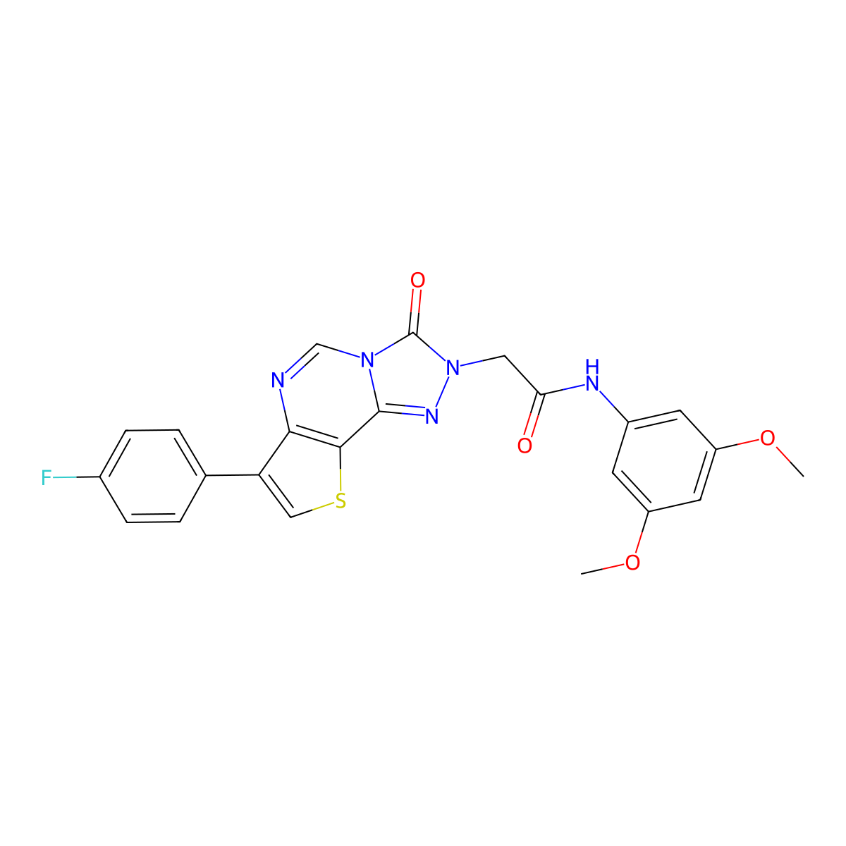 N-(3,5-dimethoxyphenyl)-2-(7-(4-fluorophenyl)-3-oxothieno[2,3-e][1,2,4]triazolo[4,3-c]pyrimidin-2(3H)-yl)acetamide molecular structure, CAS 1019181-33-9