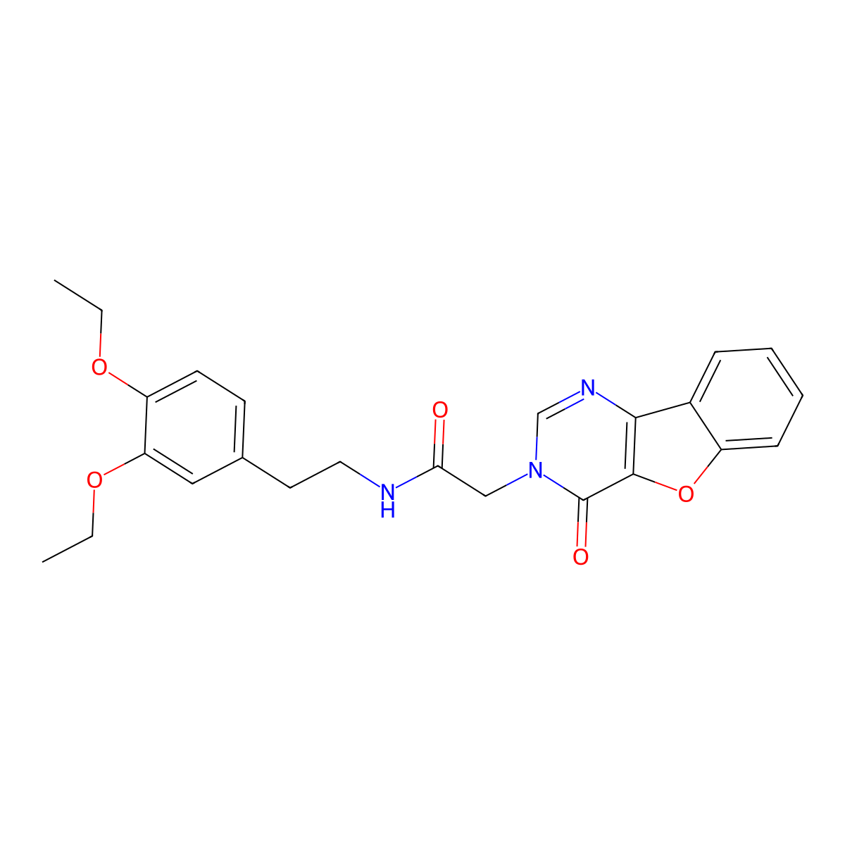 N-[2-(3,4-diethoxyphenyl)ethyl]-2-{6-oxo-8-oxa-3,5-diazatricyclo[7.4.0.0^{2,7}]trideca-1(9),2(7),3,10,12-pentaen-5-yl}acetamide molecular structure, CAS 1019181-63-5