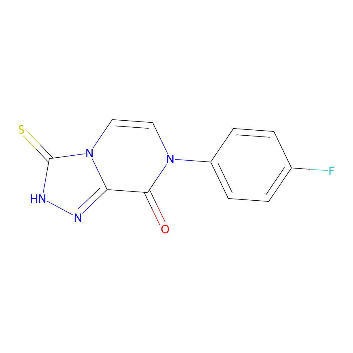 7-(4-fluorophenyl)-3-sulfanylidene-2H,3H,7H,8H-[1,2,4]triazolo[4,3-a]pyrazin-8-one molecular structure, CAS 1019186-77-6