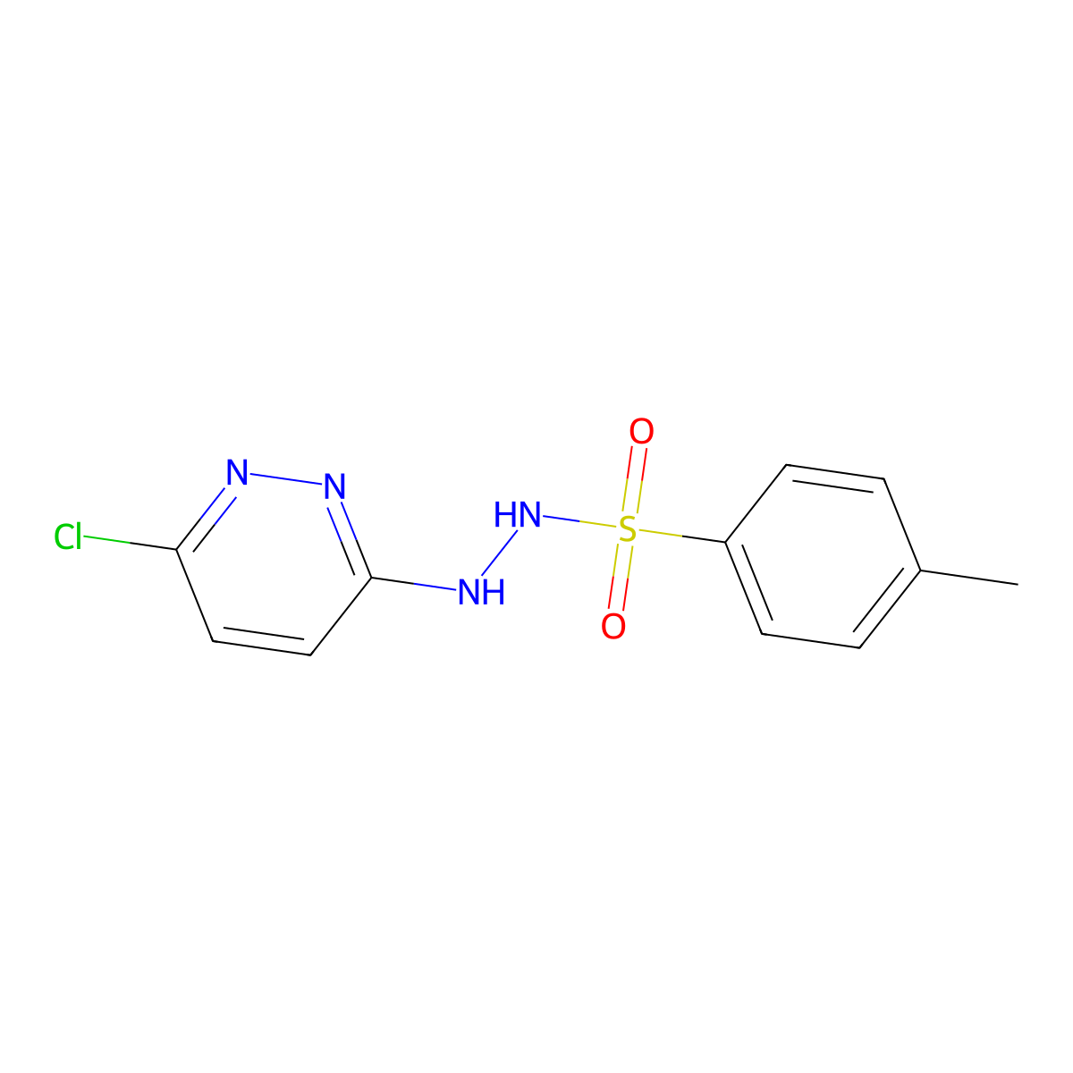 N'-(6-chloropyridazin-3-yl)-4-methylbenzenesulfonohydrazide molecular structure, CAS 1019187-45-1