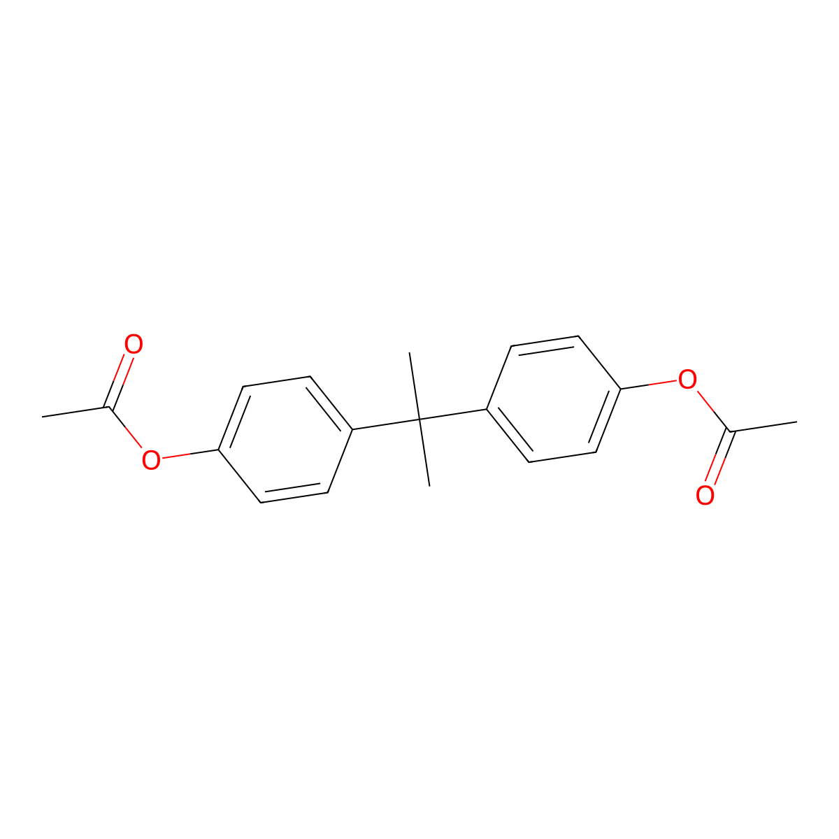 Phenol, 4,4'-(1-methylethylidene)bis-, 1,1'-diacetate molecular structure, CAS 10192-62-8