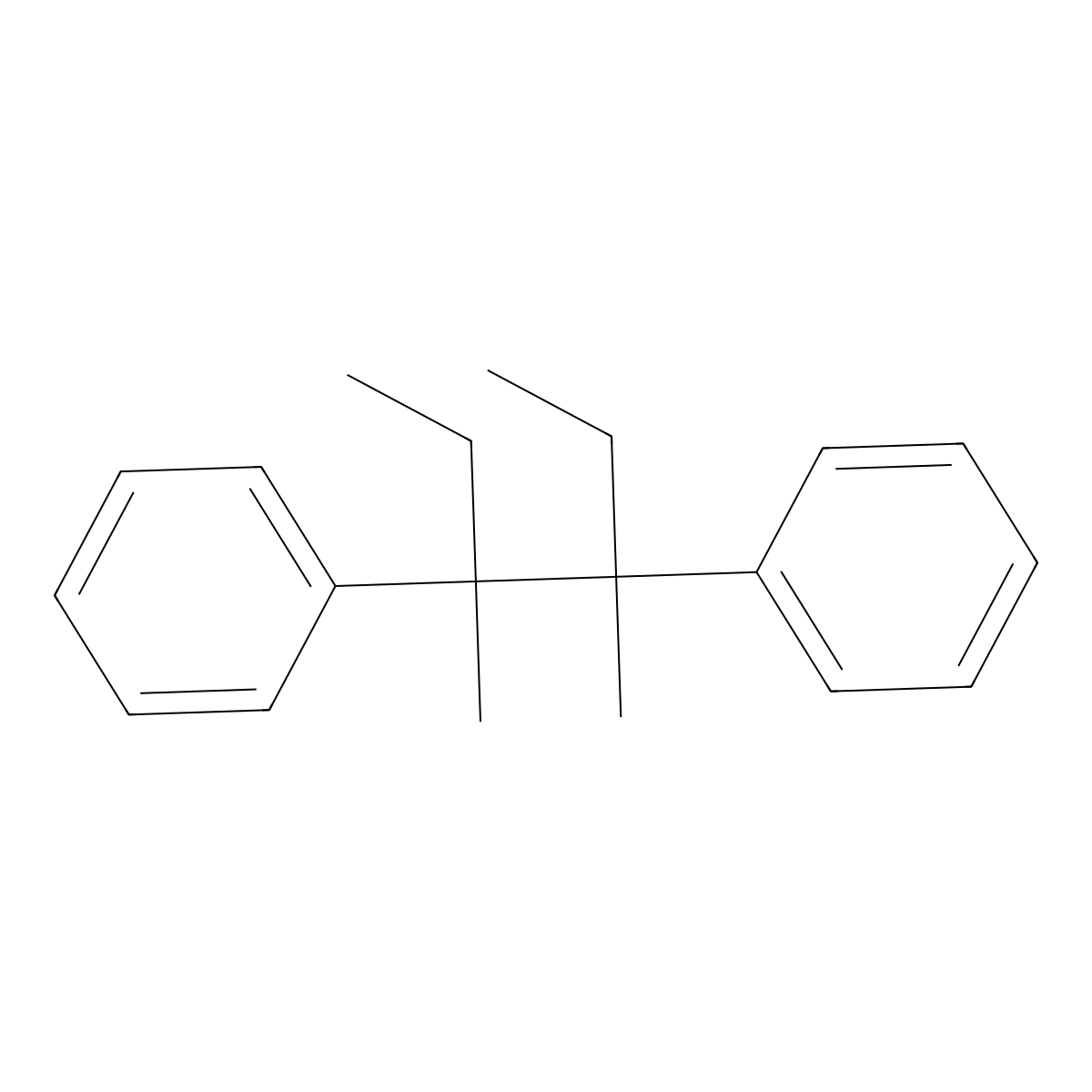 Benzene, 1,1'-(1,2-diethyl-1,2-dimethyl-1,2-ethanediyl)bis- molecular structure, CAS 10192-93-5