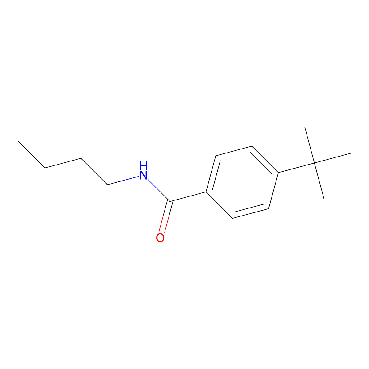N-Butyl-4-(1,1-dimethylethyl)benzamide molecular structure, CAS 101927-51-9