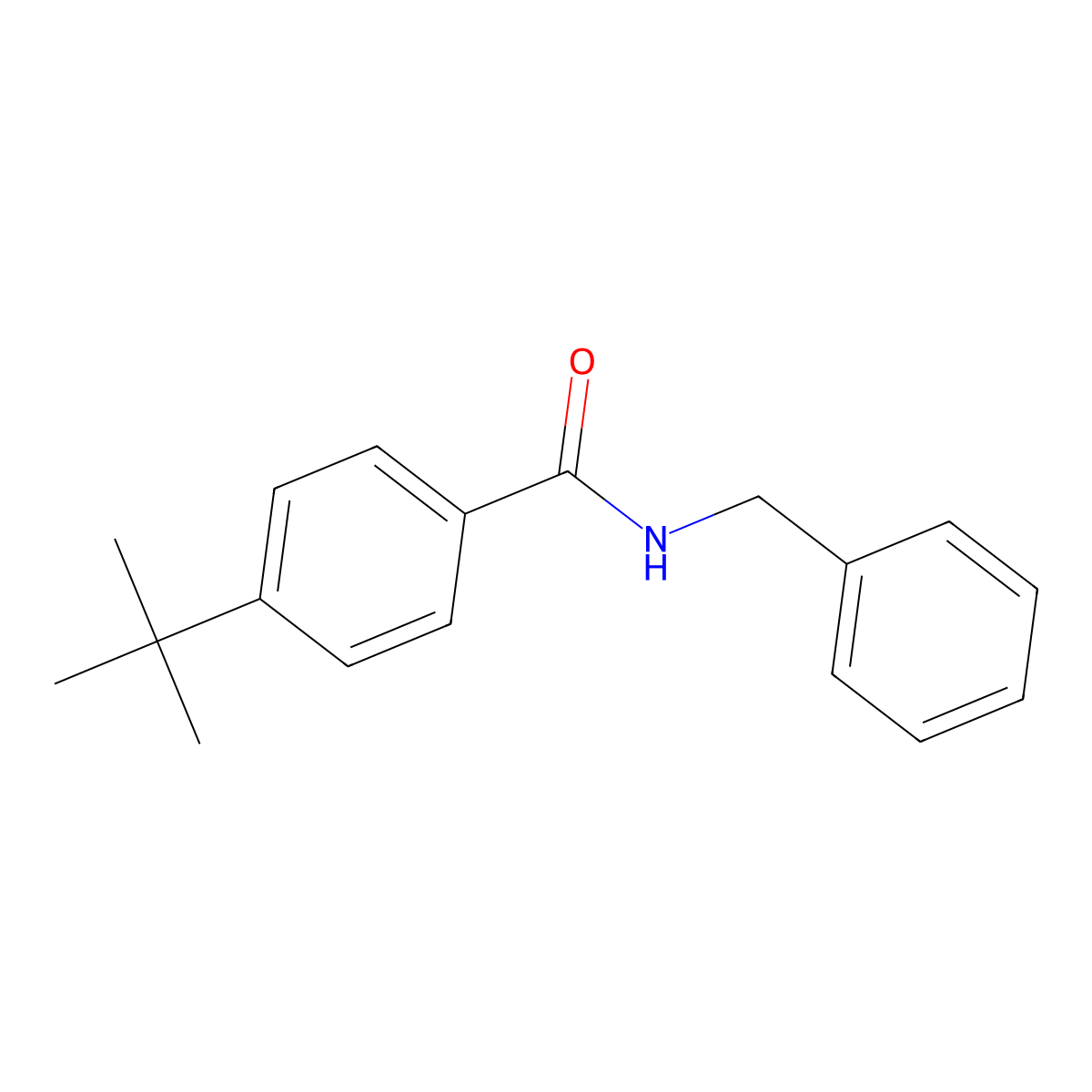4-(1,1-Dimethylethyl)-N-(phenylmethyl)benzamide molecular structure, CAS 101927-55-3