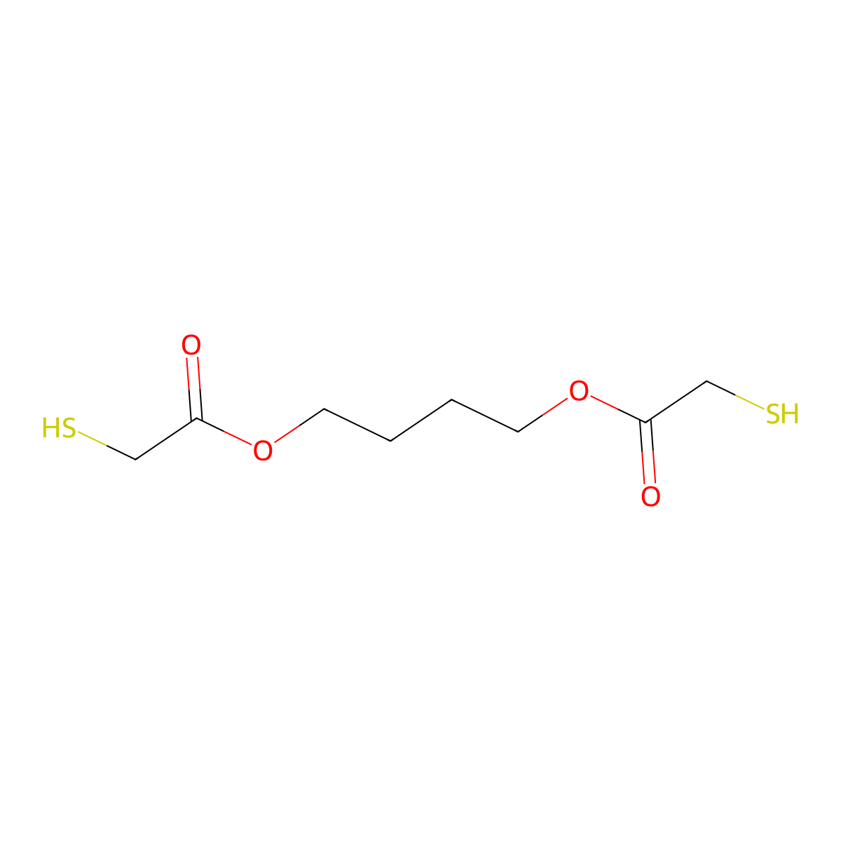 Acetic acid, 2-mercapto-, 1,1'-(1,4-butanediyl) ester molecular structure, CAS 10193-95-0