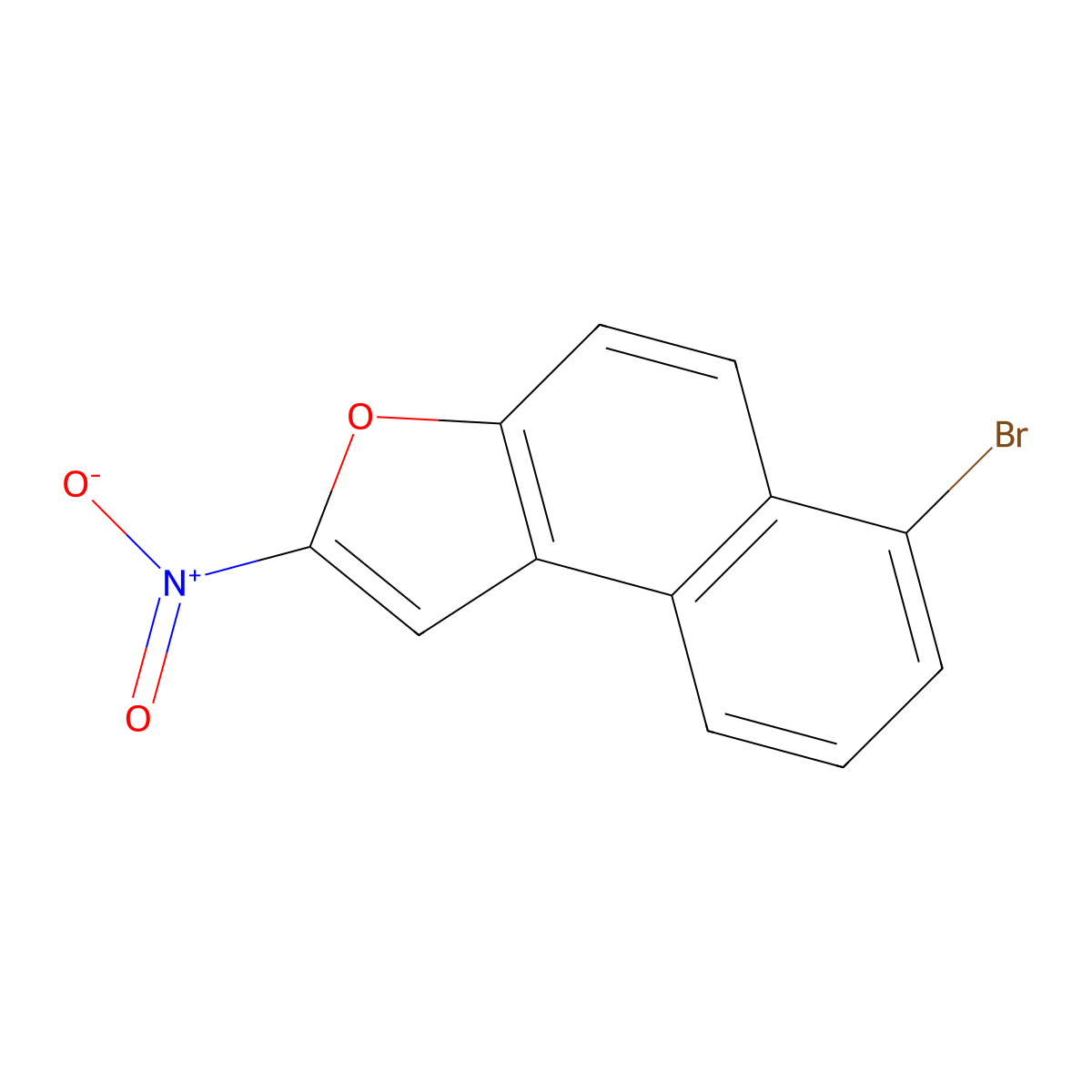 6-Bromo-2-nitronaphtho(2,1-b)furan molecular structure, CAS 101931-45-7