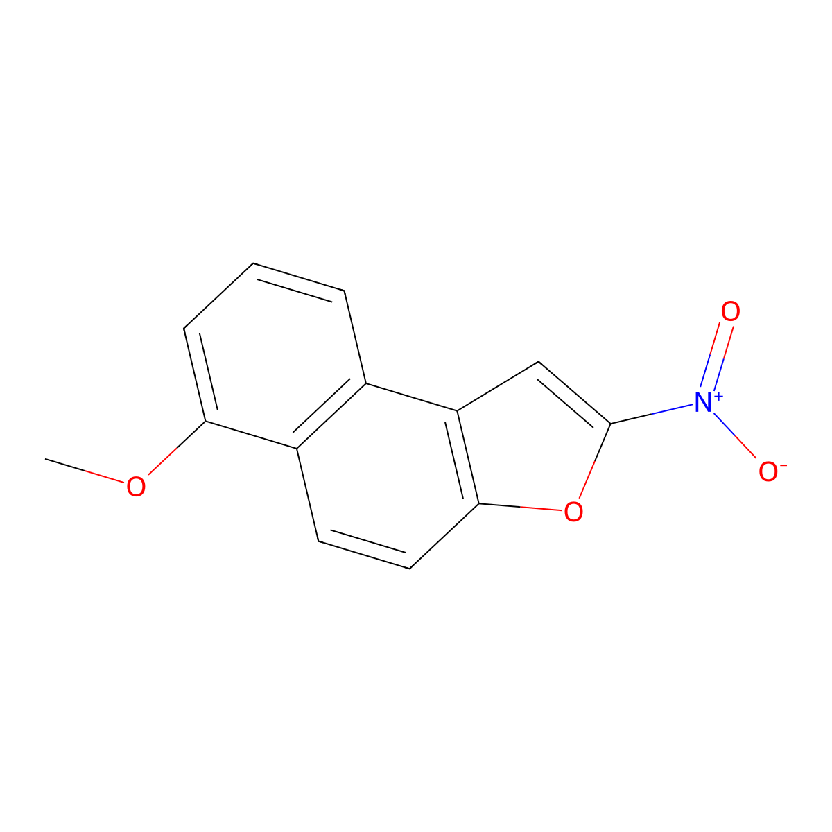 6-Methoxy-2-nitronaphtho(2,1-b)furan molecular structure, CAS 101931-47-9