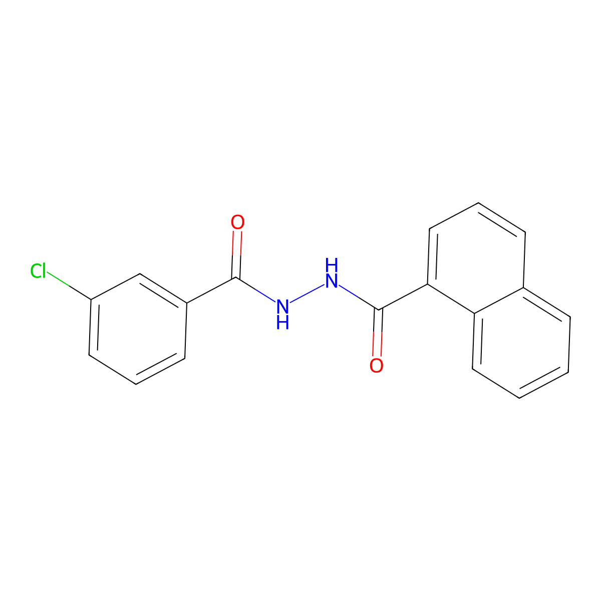 1-Naphthoic acid, (m-chlorobenzoyl)hydrazide molecular structure, CAS 101931-49-1
