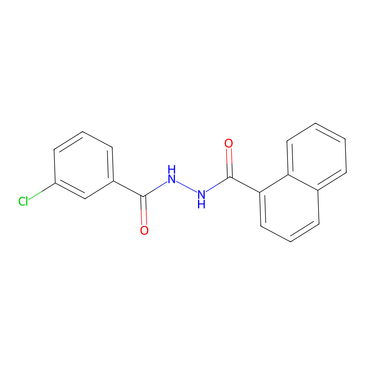 1-Naphthoic acid, (m-chlorobenzoyl)hydrazide molecular structure, CAS 101931-49-1