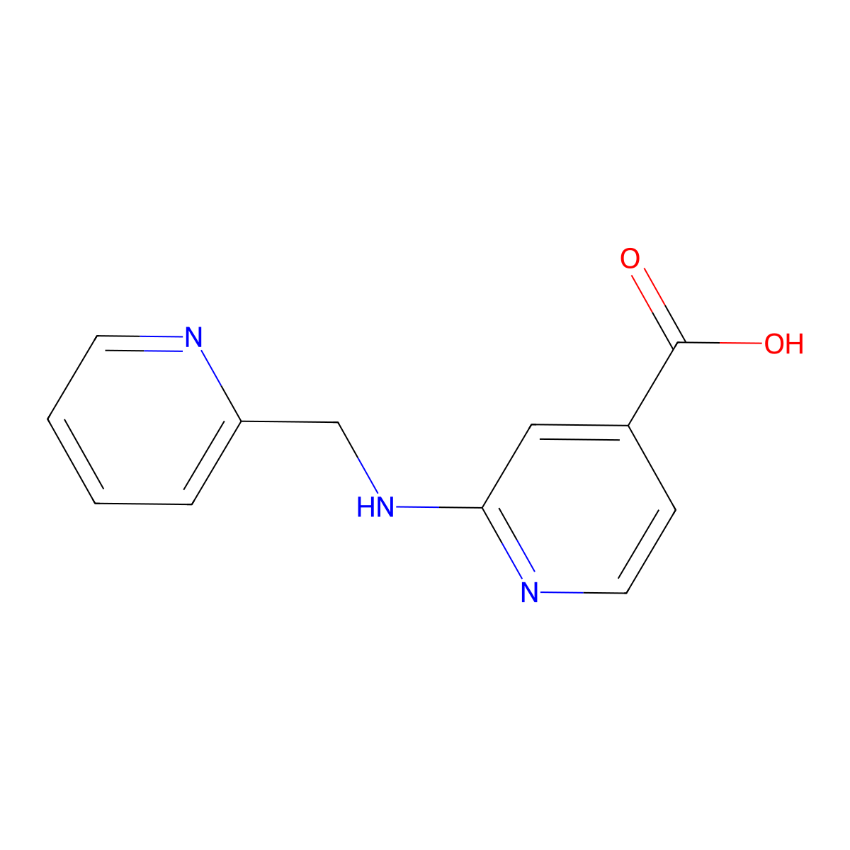 2-[(2-Pyridinylmethyl)amino]isonicotinic acid molecular structure, CAS 1019322-73-6