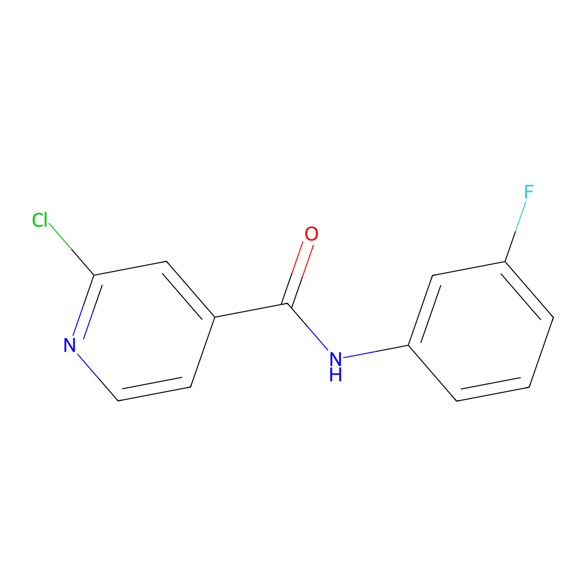 2-Chloro-N-(3-fluorophenyl)pyridine-4-carboxamide molecular structure, CAS 1019323-09-1