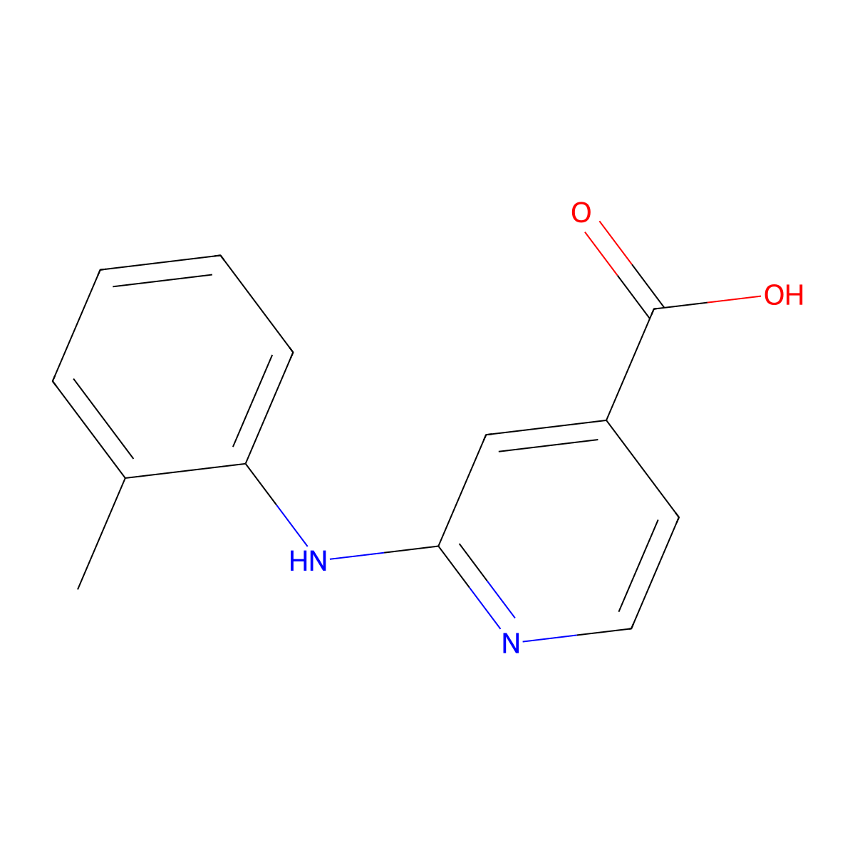 2-(2-Toluidino)isonicotinic acid molecular structure, CAS 1019324-25-4