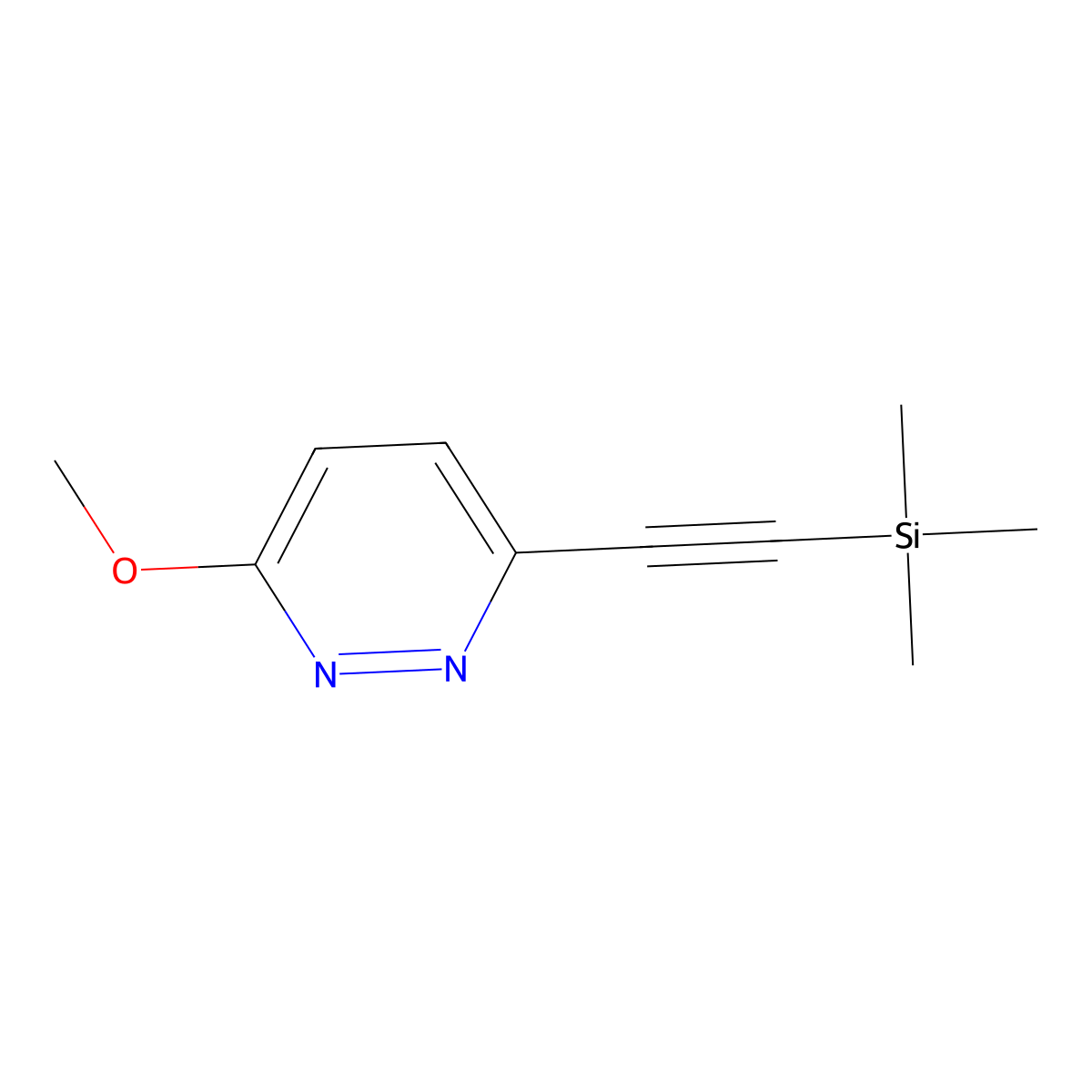 3-Methoxy-6-((trimethylsilyl)ethynyl)pyridazine molecular structure, CAS 1019331-13-5