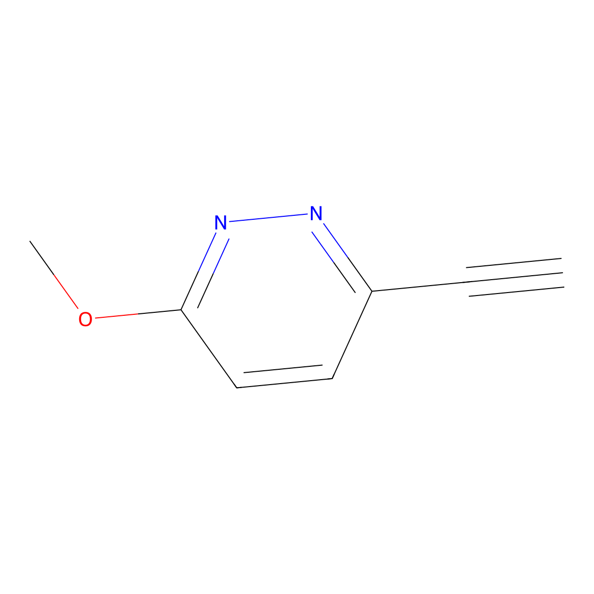 3-Ethynyl-6-methoxypyridazine molecular structure, CAS 1019331-16-8