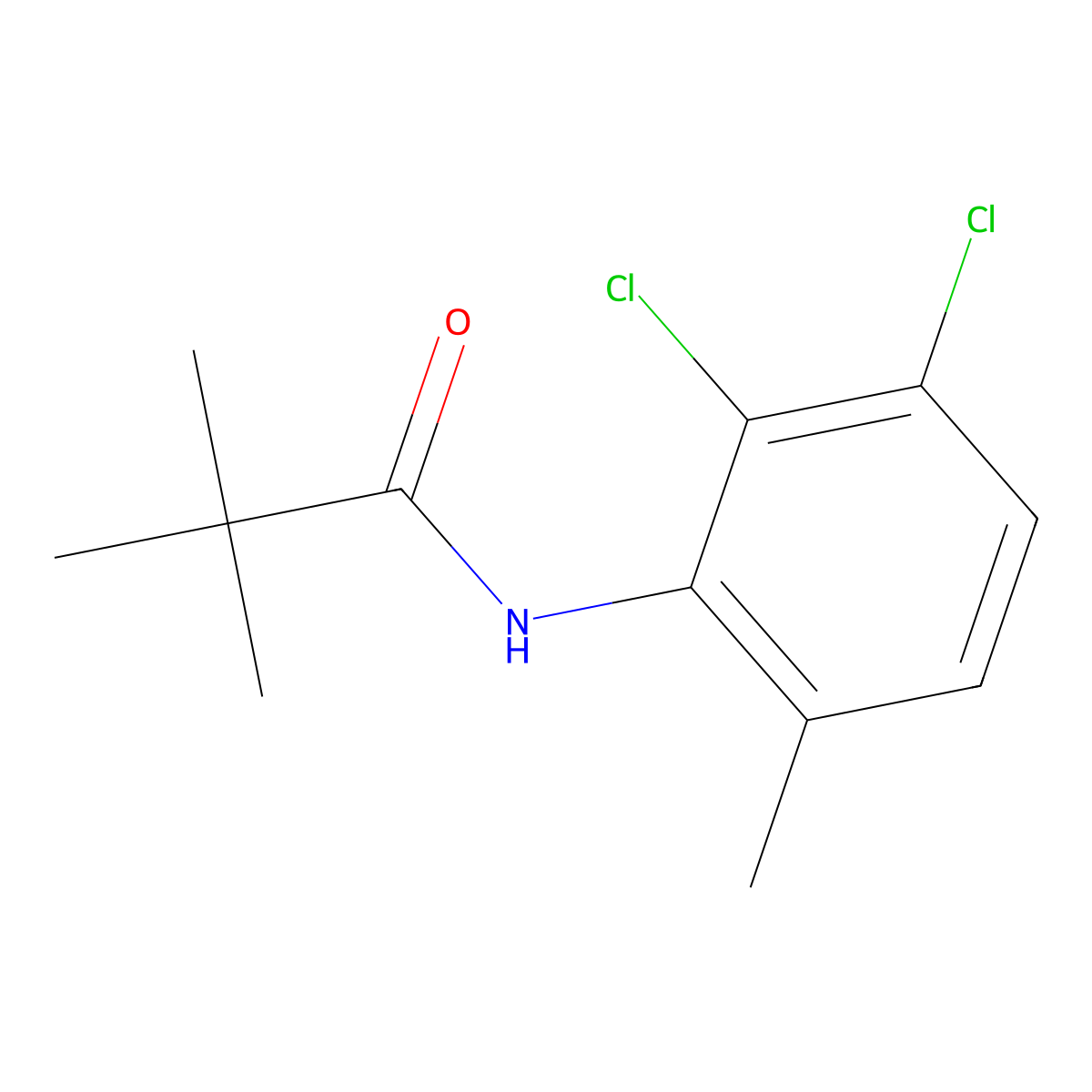 Propanamide, N-(2,3-dichloro-6-methylphenyl)-2,2-dimethyl- molecular structure, CAS 1019332-47-8