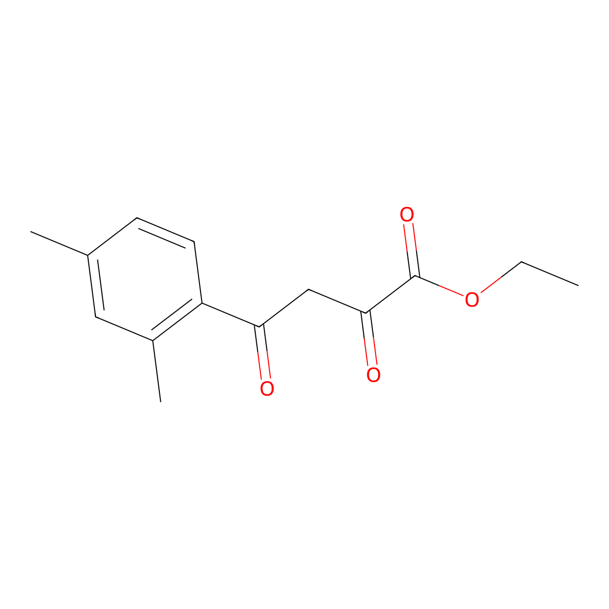 Ethyl 4-(2,4-dimethylphenyl)-2,4-dioxobutanoate molecular structure, CAS 1019340-49-8