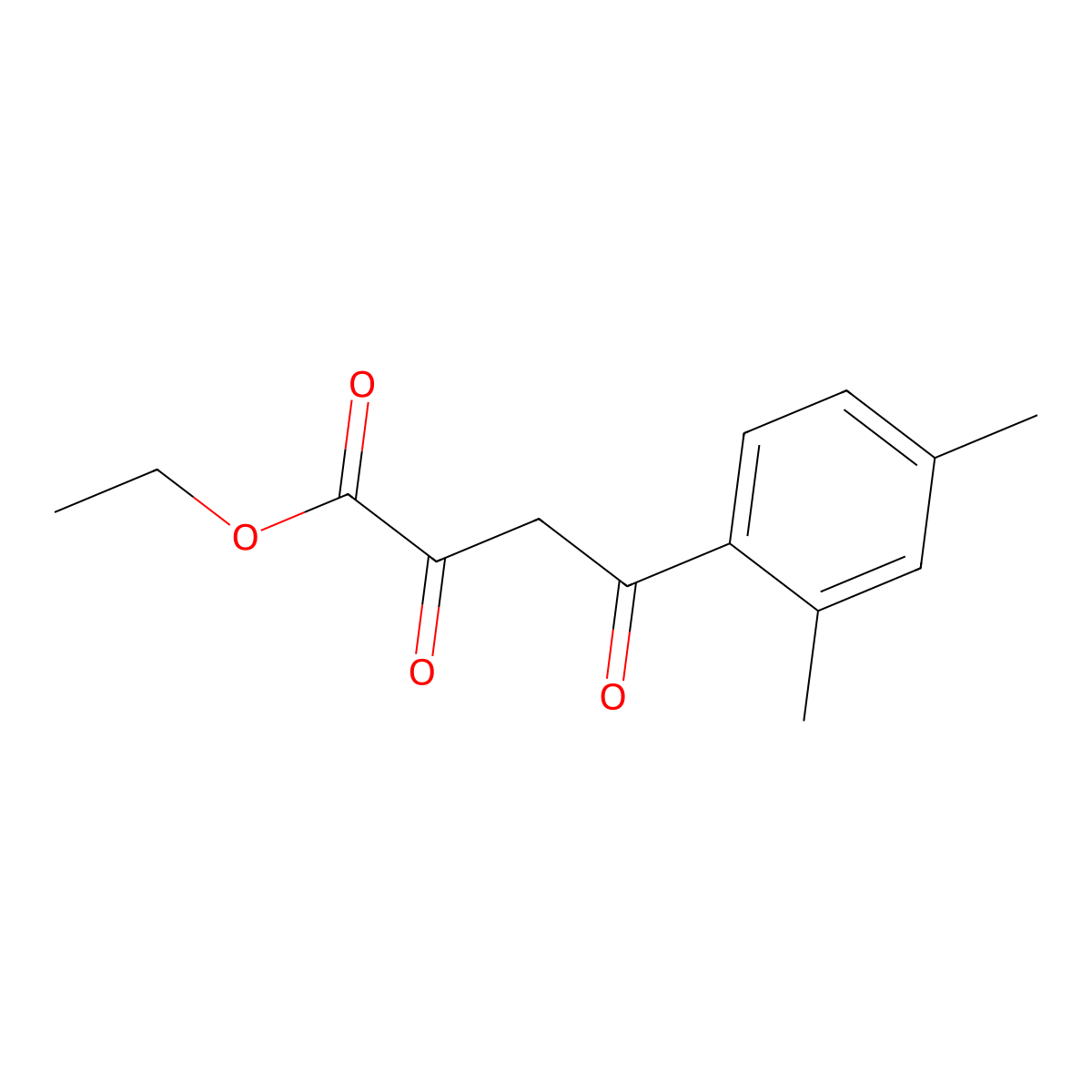 Ethyl 4-(2,4-dimethylphenyl)-2,4-dioxobutanoate molecular structure, CAS 1019340-49-8