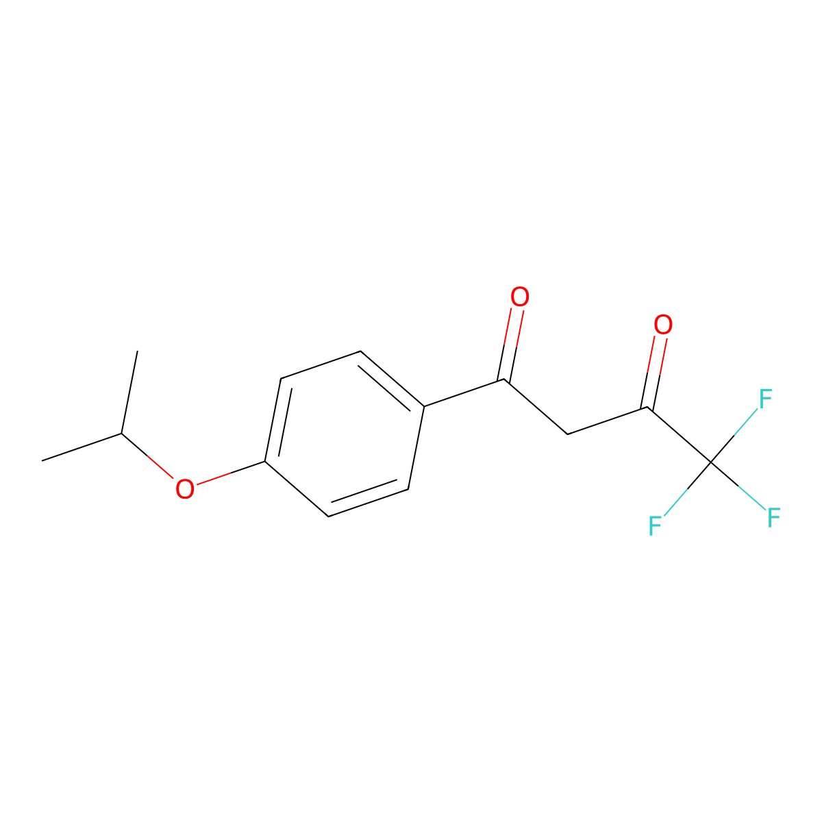1-(4-Isopropyloxybenzoyl)-3,3,3-trifluoroacetone molecular structure, CAS 1019340-50-1