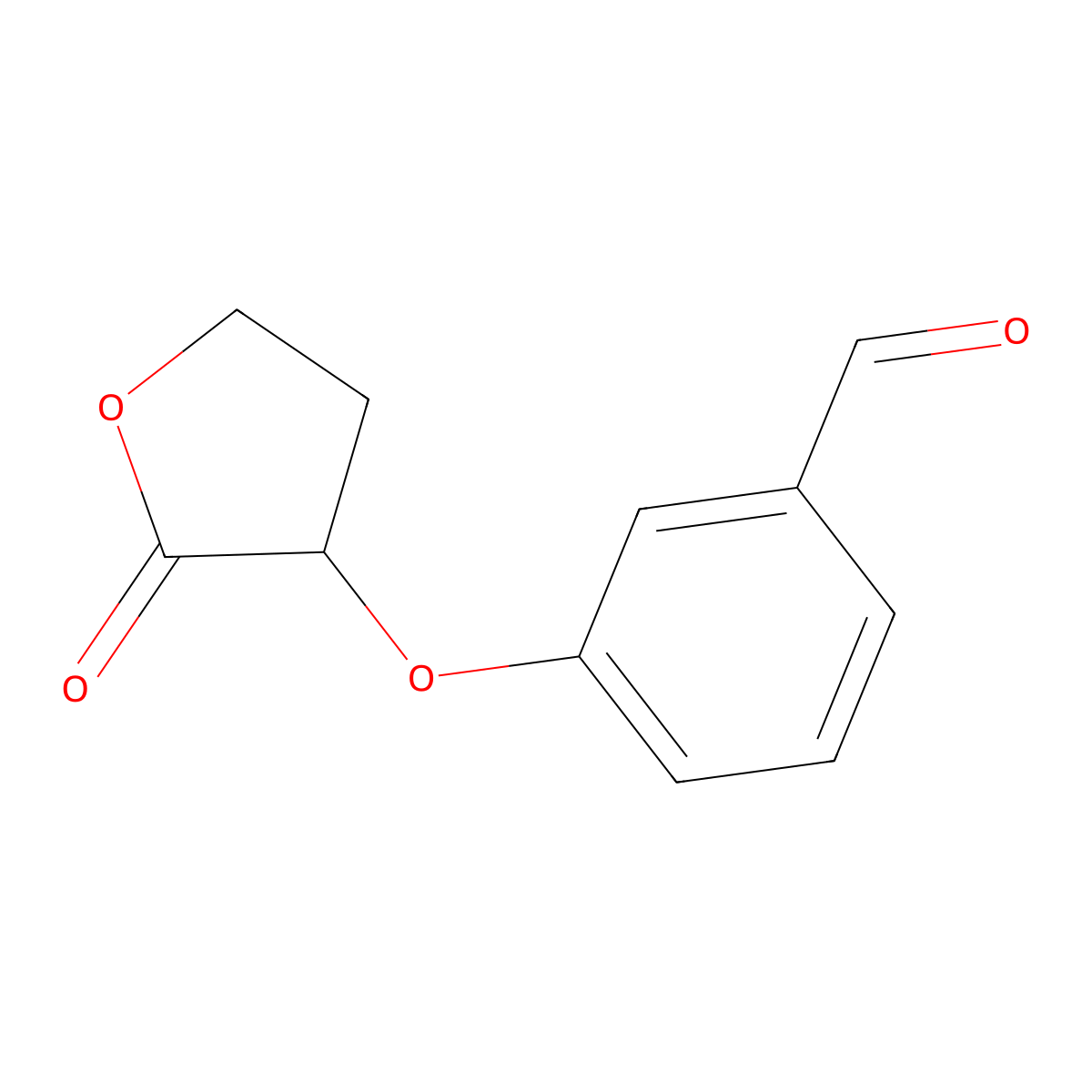 3-(2-Oxotetrahydrofuran-3-yloxy)benzaldehyde molecular structure, CAS 1019341-17-3