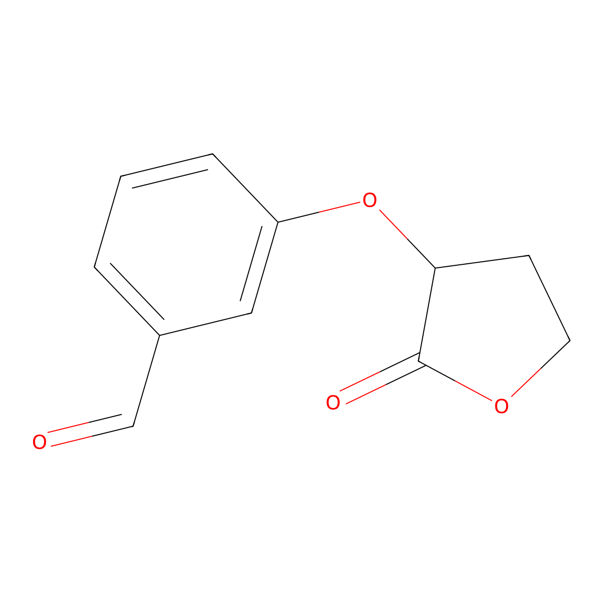 3-(2-Oxotetrahydrofuran-3-yloxy)benzaldehyde molecular structure, CAS 1019341-17-3