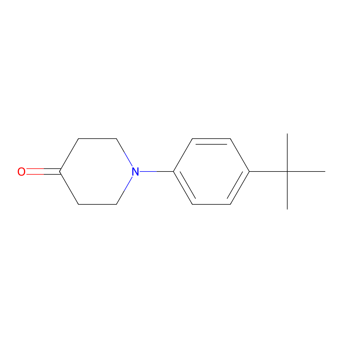 1-(4-Tert-butylphenyl)piperidin-4-one molecular structure, CAS 1019341-74-2