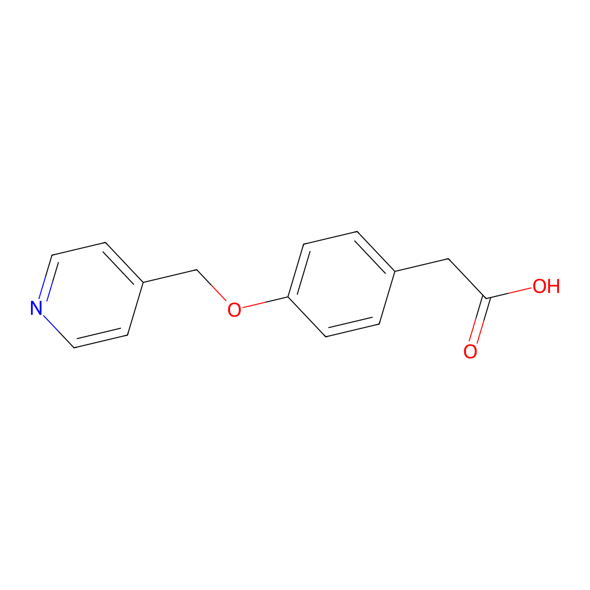 2-(4-(Pyridin-4-ylmethoxy)phenyl)acetic acid molecular structure, CAS 1019344-27-4