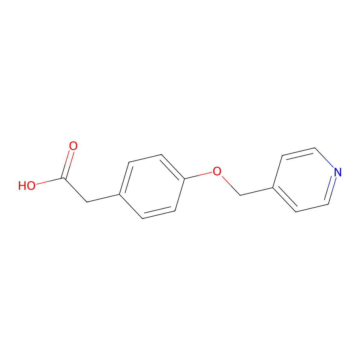 2-(4-(Pyridin-4-ylmethoxy)phenyl)acetic acid molecular structure, CAS 1019344-27-4