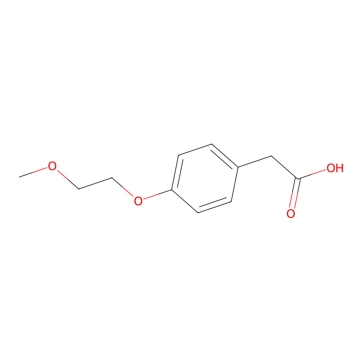 2-[4-(2-Methoxyethoxy)phenyl]acetic acid molecular structure, CAS 1019344-55-8