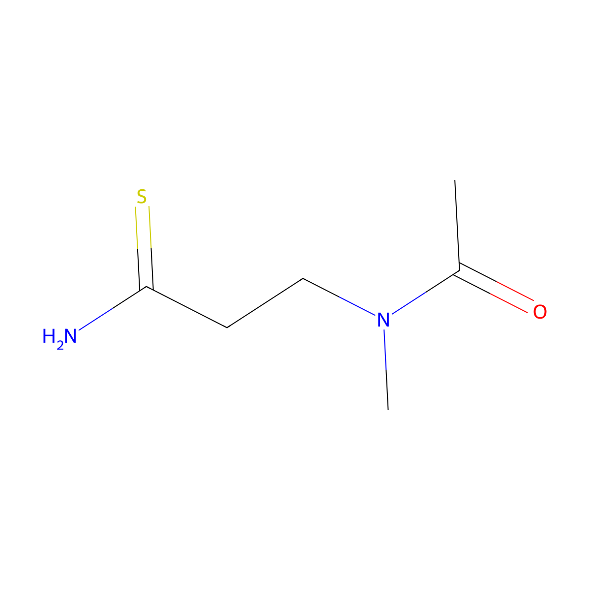 N-(2-carbamothioylethyl)-N-methylacetamide molecular structure, CAS 1019345-48-2