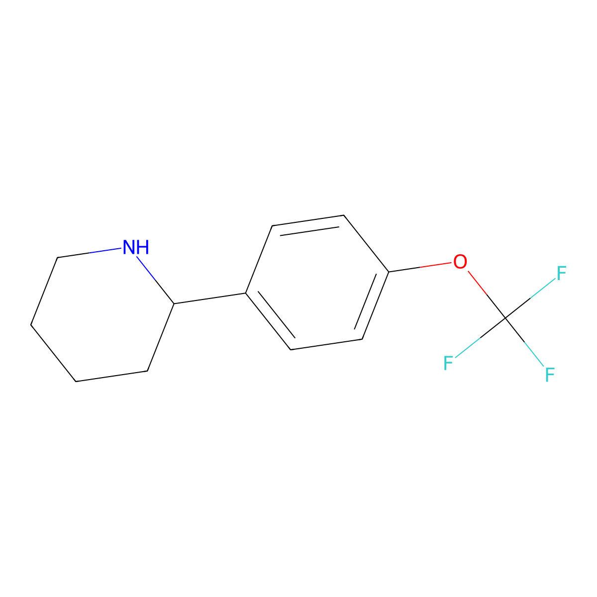 2-[4-(Trifluoromethoxy)phenyl]piperidine molecular structure, CAS 1019345-74-4