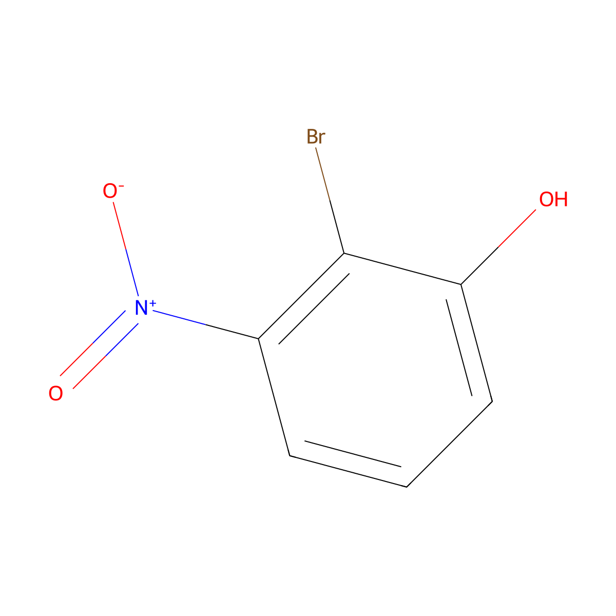 2-Bromo-3-nitrophenol molecular structure, CAS 101935-40-4