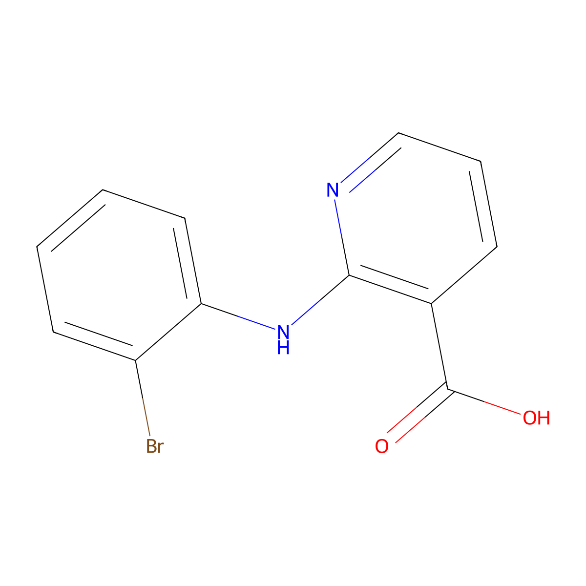 2-(2-Bromophenylamino)nicotinic acid molecular structure, CAS 1019351-37-1