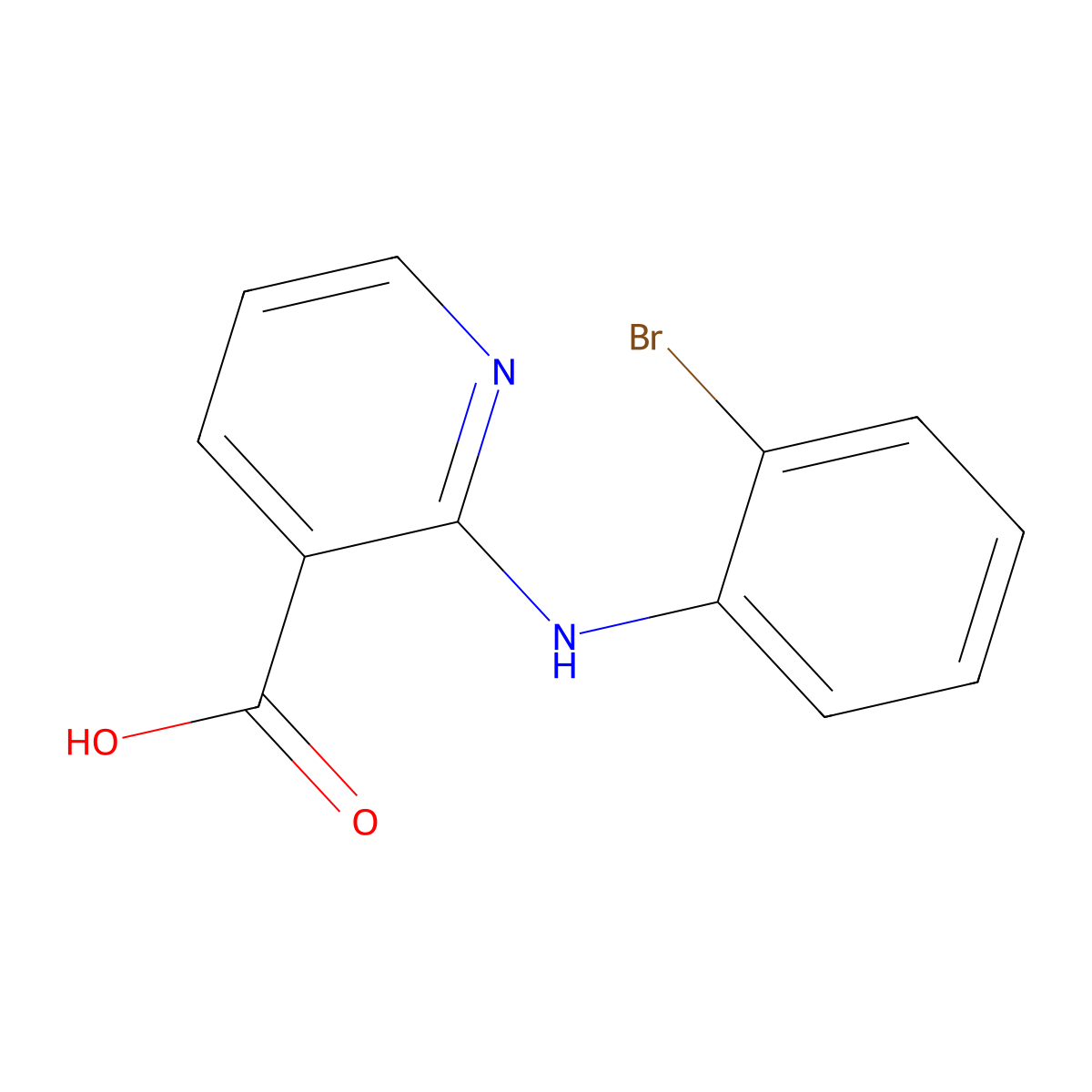 2-(2-Bromophenylamino)nicotinic acid molecular structure, CAS 1019351-37-1