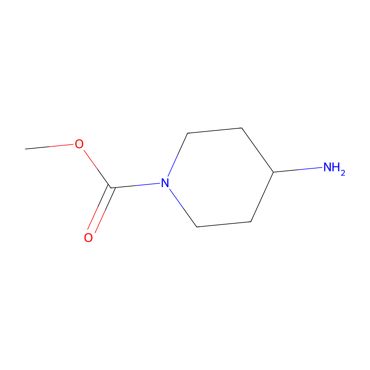 Methyl 4-aminopiperidine-1-carboxylate molecular structure, CAS 1019351-46-2