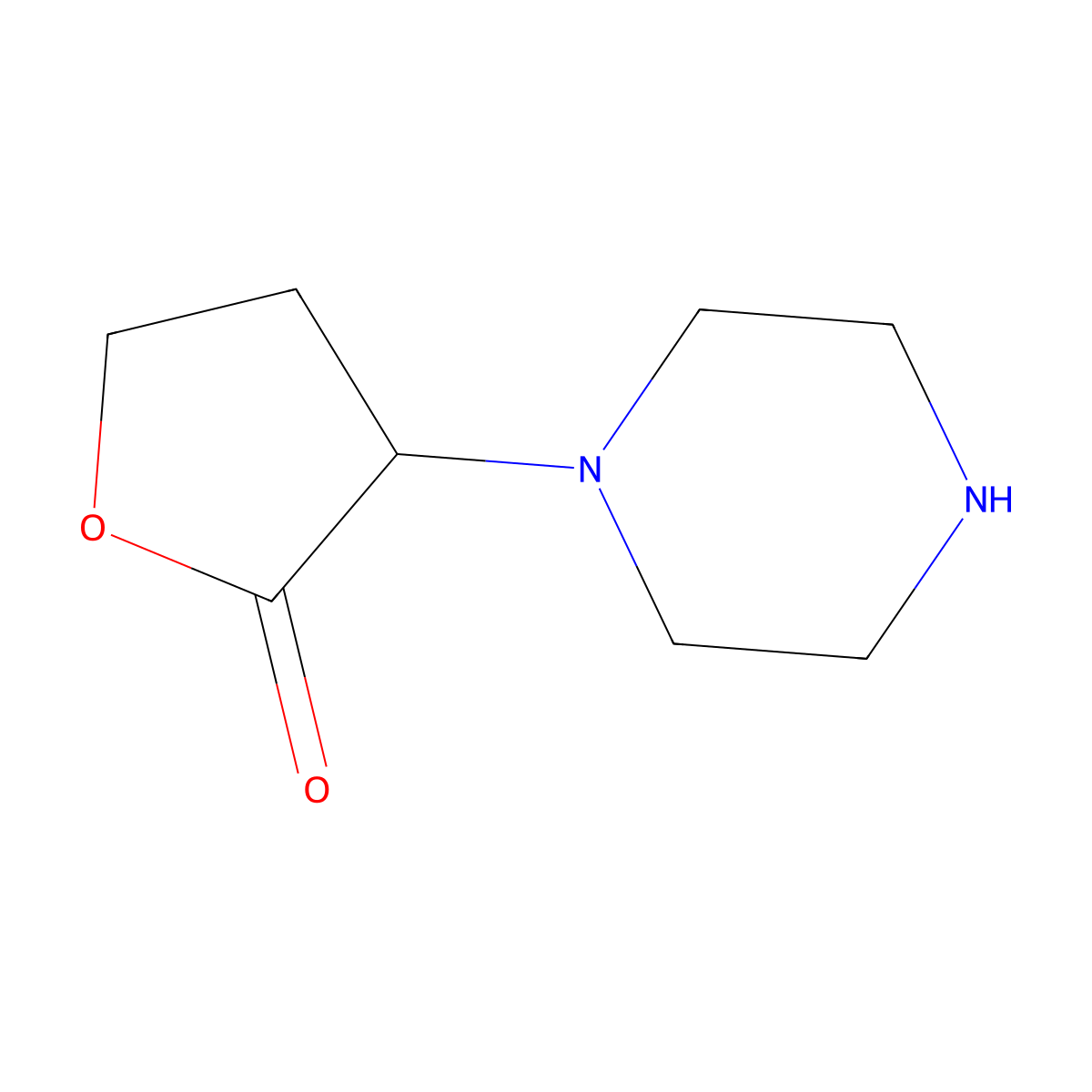 3-(Piperazin-1-YL)oxolan-2-one molecular structure, CAS 1019352-75-0