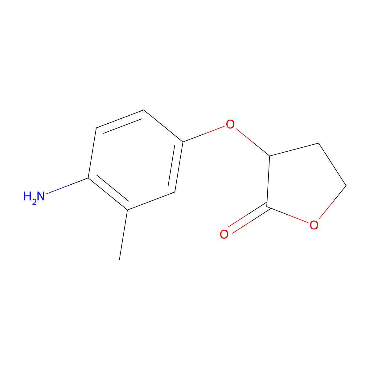 3-(4-Amino-3-methylphenoxy)oxolan-2-one molecular structure, CAS 1019352-80-7