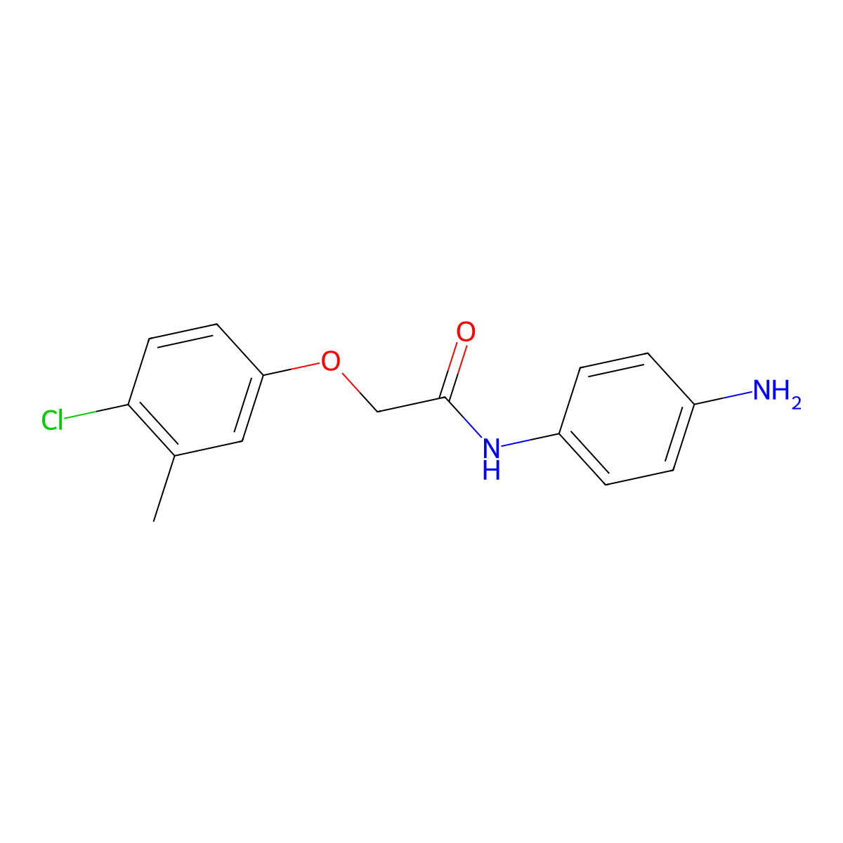 N-(4-aminophenyl)-2-(4-chloro-3-methylphenoxy)acetamide molecular structure, CAS 1019352-99-8