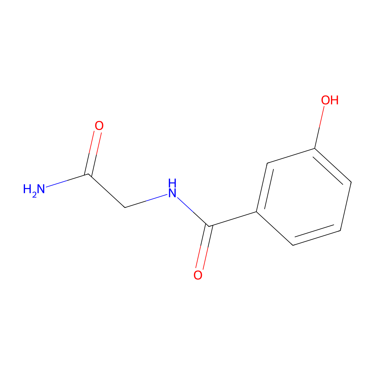 2-[(3-Hydroxyphenyl)formamido]acetamide molecular structure, CAS 1019353-72-0