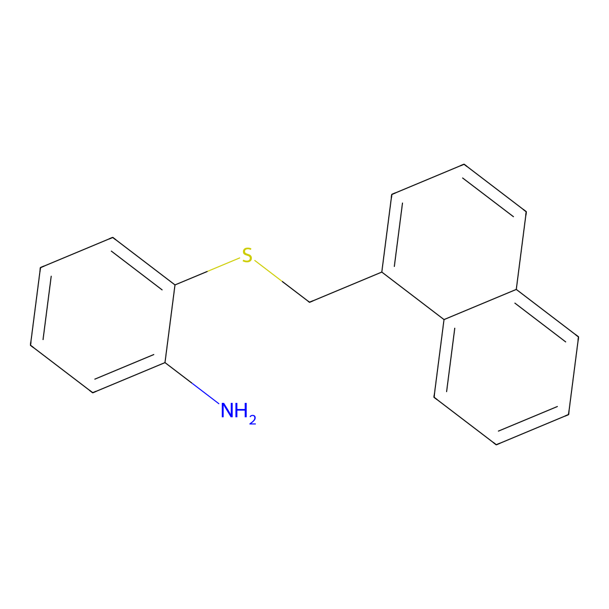 2-[(Naphthalen-1-ylmethyl)sulfanyl]aniline molecular structure, CAS 1019358-65-6