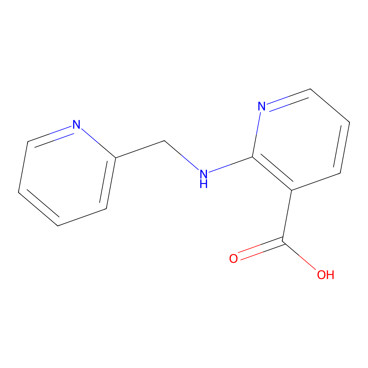 2-[(2-Pyridinylmethyl)amino]nicotinic acid molecular structure, CAS 1019358-70-3