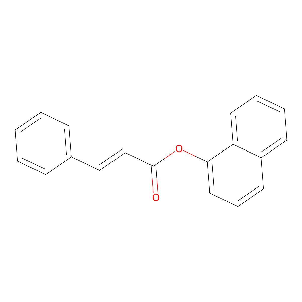 2-Propenoic acid, 3-phenyl-, 1-naphthalenyl ester molecular structure, CAS 101936-99-6