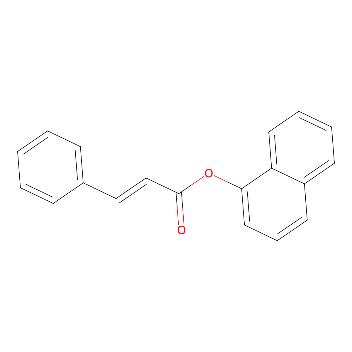 2-Propenoic acid, 3-phenyl-, 1-naphthalenyl ester molecular structure, CAS 101936-99-6