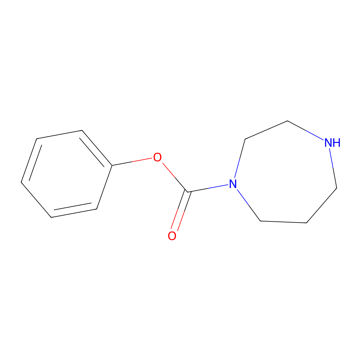 Phenyl 1,4-diazepane-1-carboxylate molecular structure, CAS 1019362-31-2