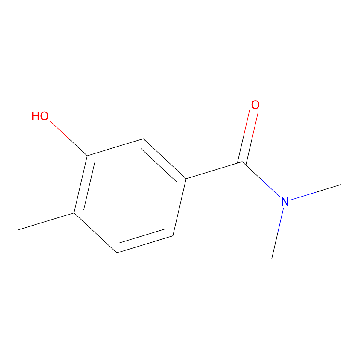 3-hydroxy-N,N,4-trimethylbenzamide molecular structure, CAS 1019362-93-6