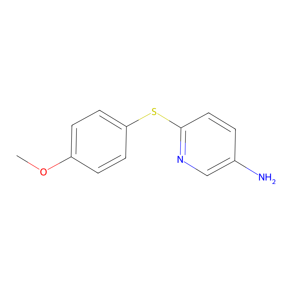 6-[(4-Methoxyphenyl)sulfanyl]-3-pyridinylamine molecular structure, CAS 1019363-45-1