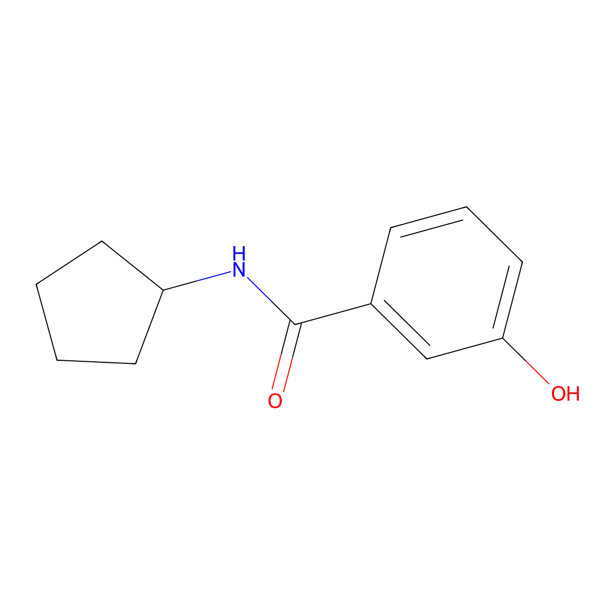 N-cyclopentyl-3-hydroxybenzamide molecular structure, CAS 1019363-69-9
