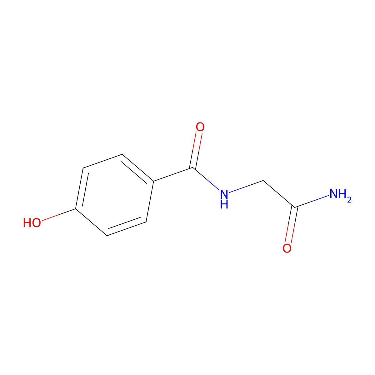 2-[(4-Hydroxyphenyl)formamido]acetamide molecular structure, CAS 1019364-95-4